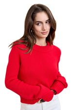 Solid Mini Marin Sweater in Bright Red