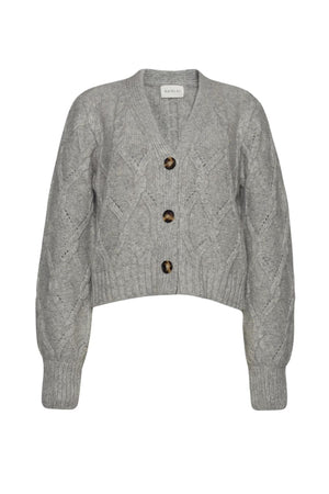 Fara Cardi in Pale Grey Melange