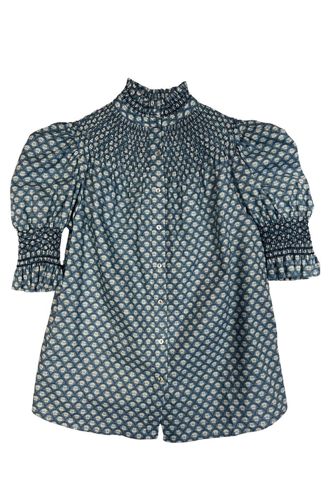 Amelia Short Sleeve in Deep Blue