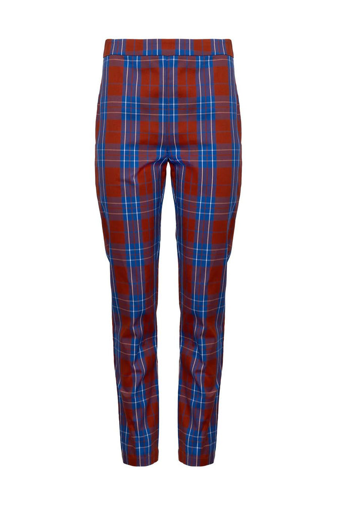 Carson Pant in Stretch Plaid