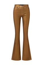 Beverly Metallic Skinny-Flare Jean in Antique Brass