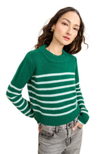 Mini Marin Sweater in Emerald/Seafoam