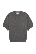 Tilda Cashmere Top in Dark Heather Grey