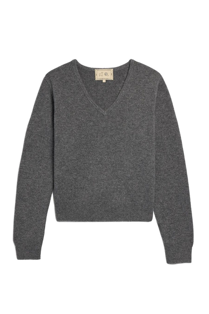 Lia Cashmere Sweater in Dark Heather Grey