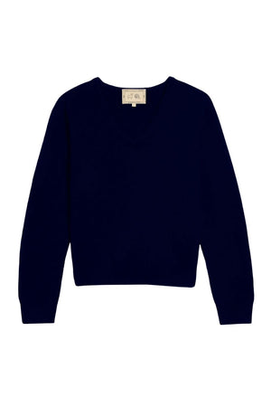 Lia Cashmere Sweater in Navy