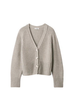 V-Neck Cardigan in Greige