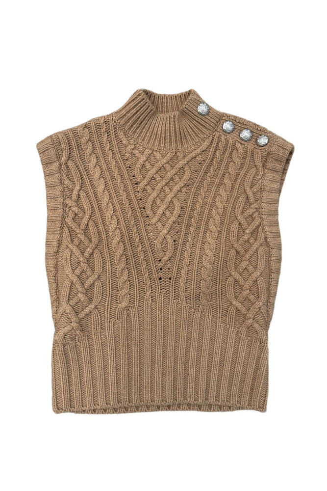 Holton Knit Vest in Russet