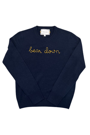 "Bear Down" Crewneck in Navy/Orange