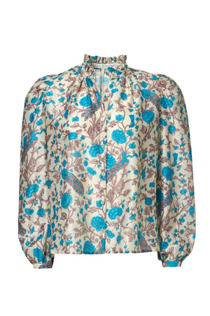 Annabel Peacock Plume Shirt in White