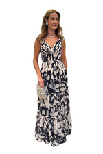 Tua Vida Off-Shoulder Maxi Dress in Navy