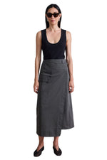 Lassi Midi Cargo Skirt in Deep Olive