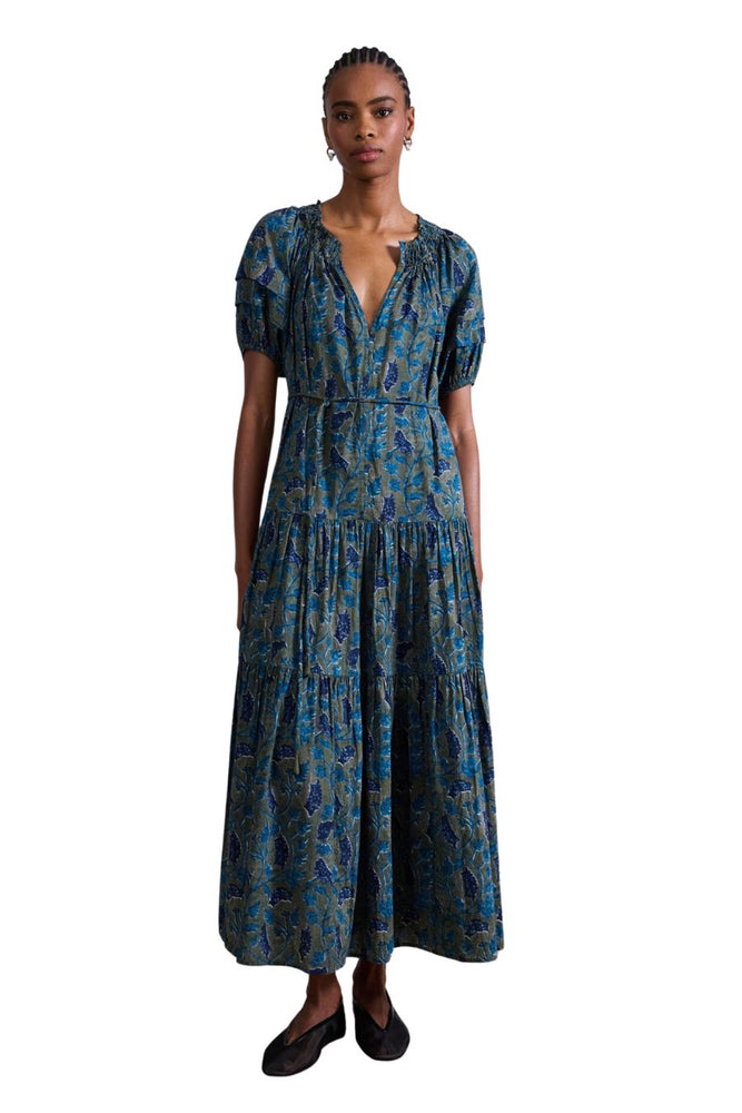 UVA Romantic Maxi in Malene Floral Olive