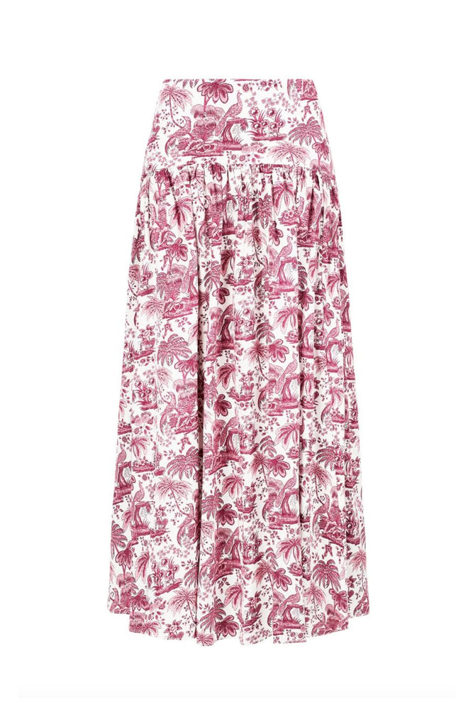 Procida Skirt in Bordeaux Toile