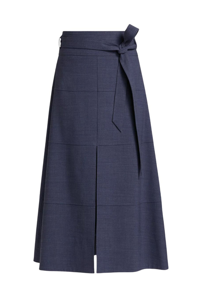 Hudson Skirt in Dark Chambray