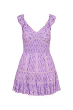 Presline Cotton Mini Dress in Lilac Dream