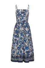 Sea Island Midi Dress in Dentelle Blue