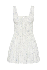 Yerres Mini Dress Blossom Egg Shell Powder Blue