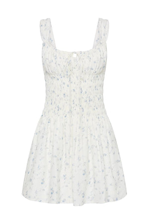 Yerres Mini Dress Blossom Egg Shell Powder Blue