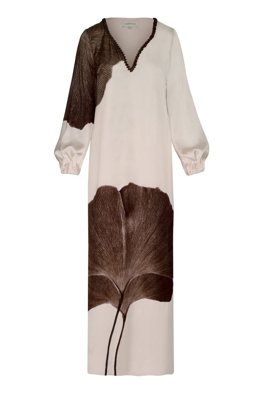 Gingko Embellished Tunic Maxi Dress