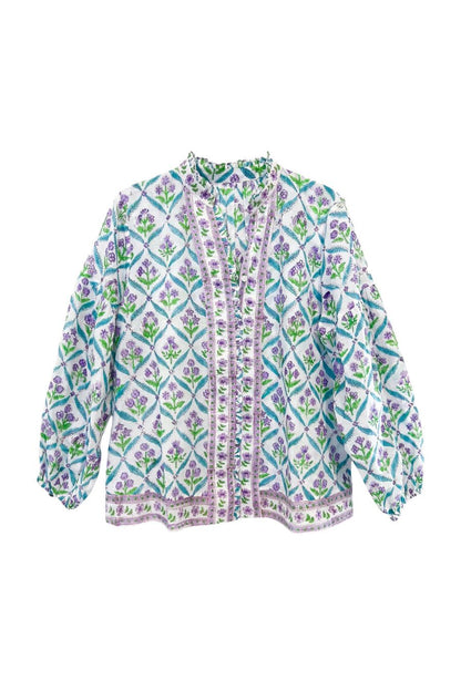 Marella Top in Turquoise/Puple