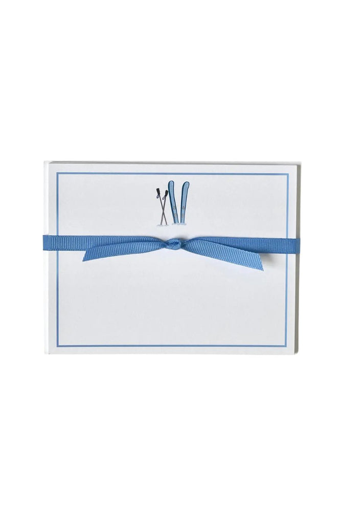 Skis Flat Note Cards