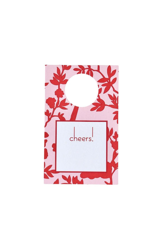 Chinoiserie Wine Tags Pink/Red
