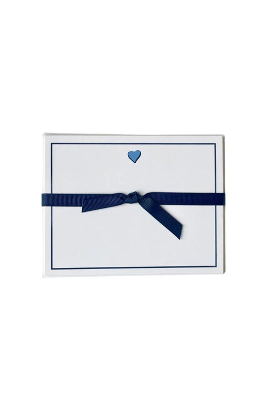 Sweet Heart Blue Flat Note Cards