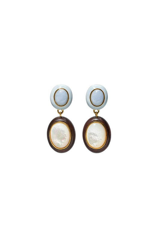 Papaya Earrings in Pearl