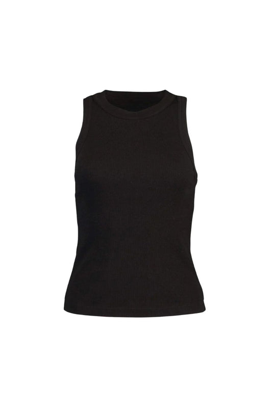 Isabel Rib Tank in Black