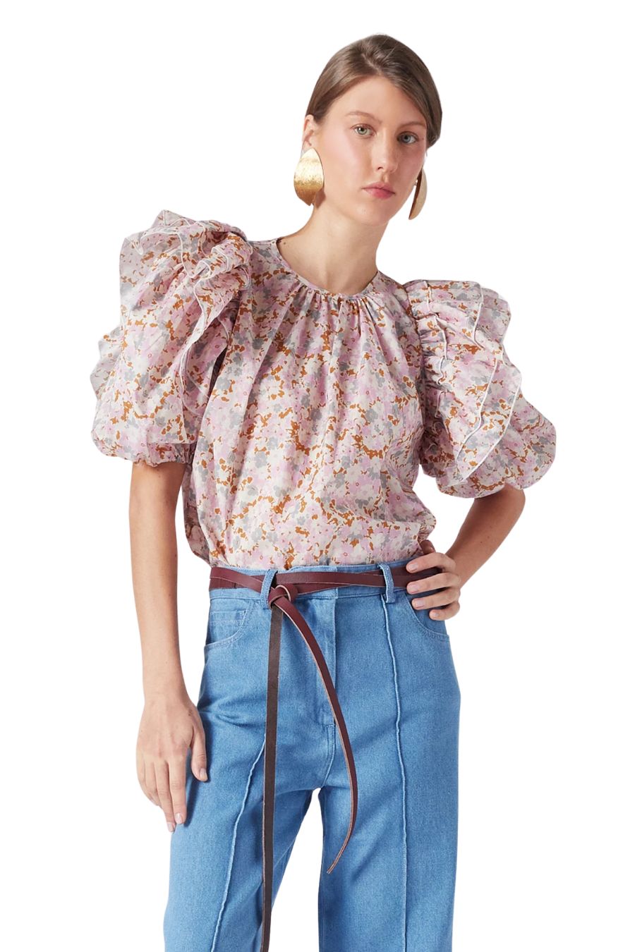 Zoe Top in Hibiscus