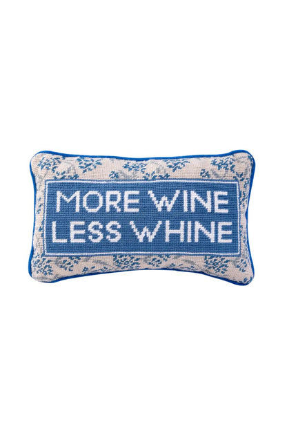 More Wine Needlepoint Pillow
