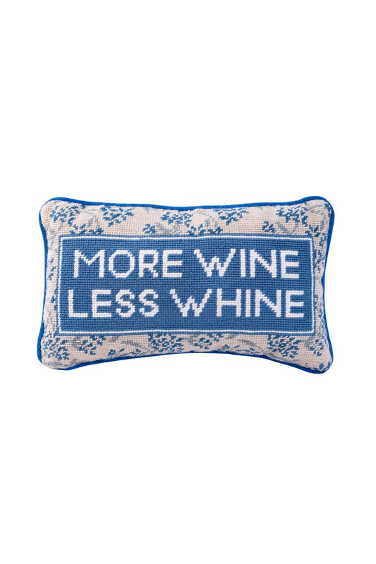 More Wine Needlepoint Pillow