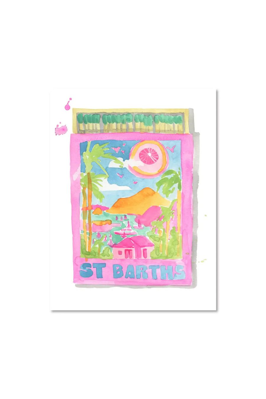 Small St. Barths Matchbook Print