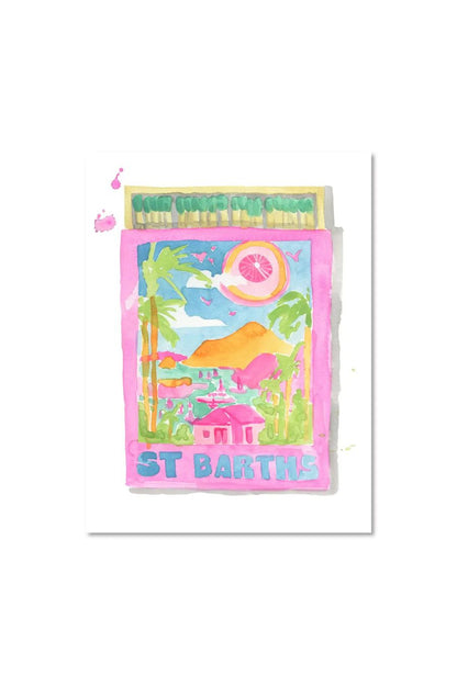 Small St. Barths Matchbook Print