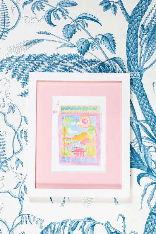 Small St. Barths Matchbook Print