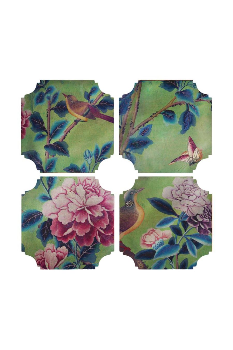 Green Chinoiserie Coasters