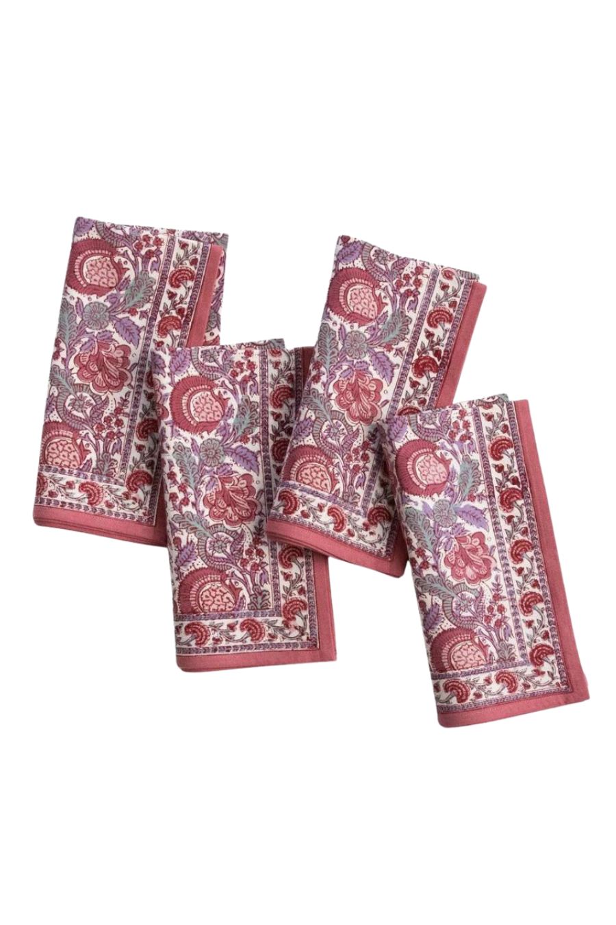 Bohemian Floral Dusty Rose Napkin | Set of 4