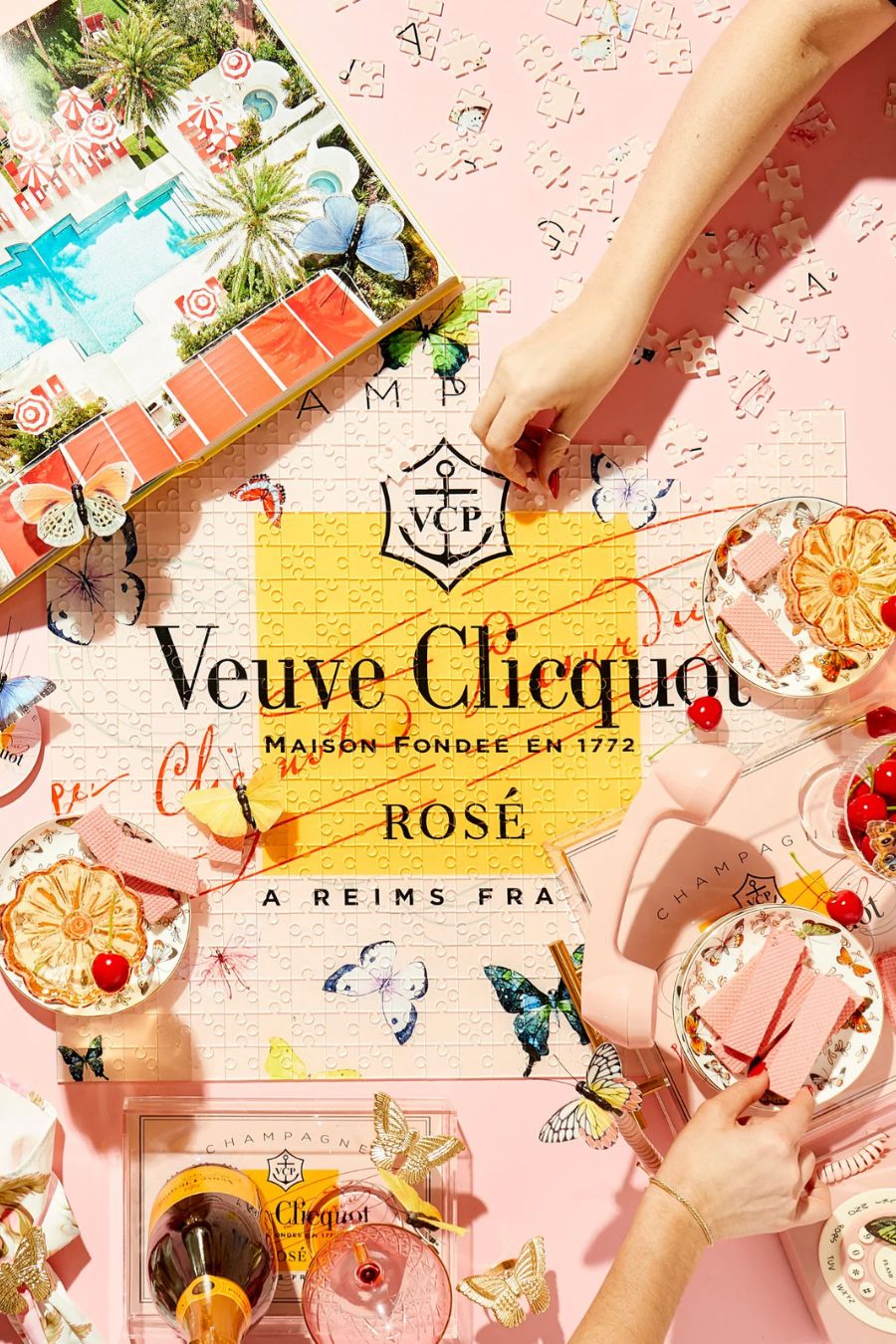 Rose Butterfly Acrylic Puzzle