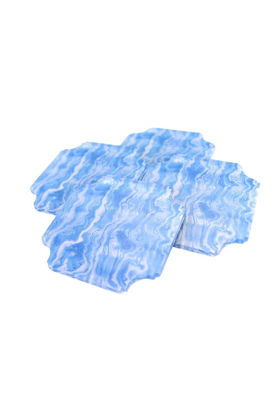 Blue Agate Coasters | Set of Four