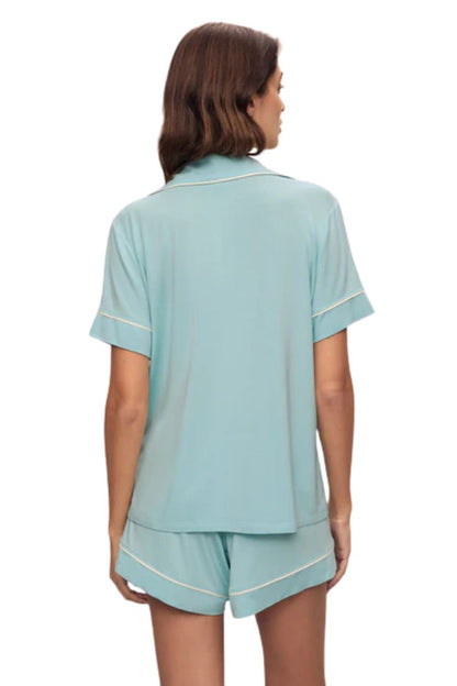 Gisele TENCEL™ Modal Relaxed Short PJ Set in Canal Blue/Ivory