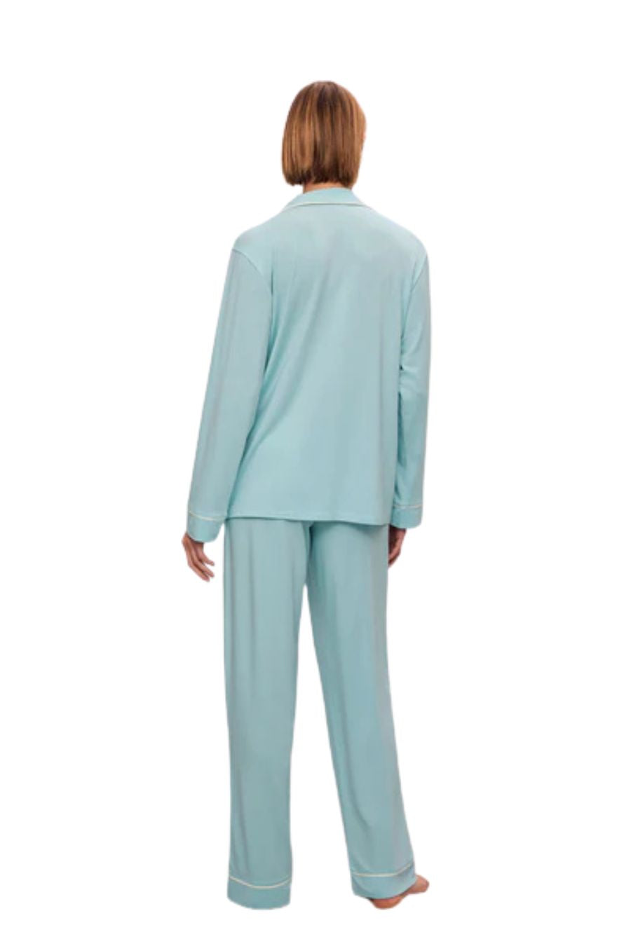 Gisele TENCEL™ Modal Long PJ Set in Canal Blue/Ivory