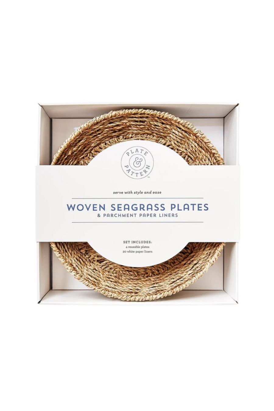 Woven Seagrass Plates S/4