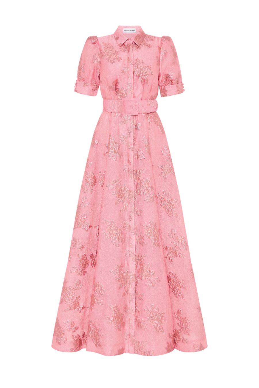 Annette Button Down Gown in Pink