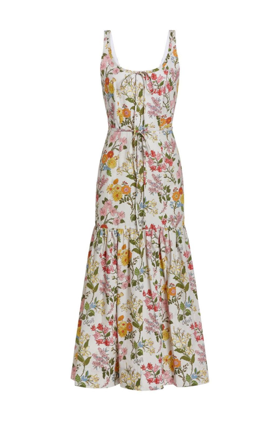 Double Drawstring Dress in Multi Floral