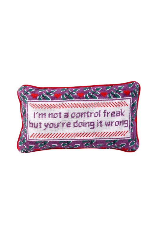 Control Freak Needlepoint Pillow
