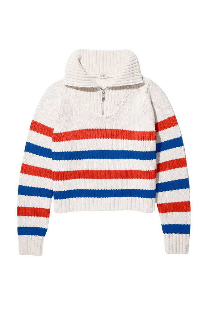 The Matey in Cream/Royal Blue/Poppy