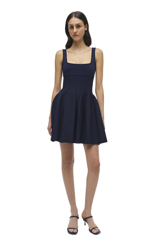 Elektra Knit Mini Dress in Midnight
