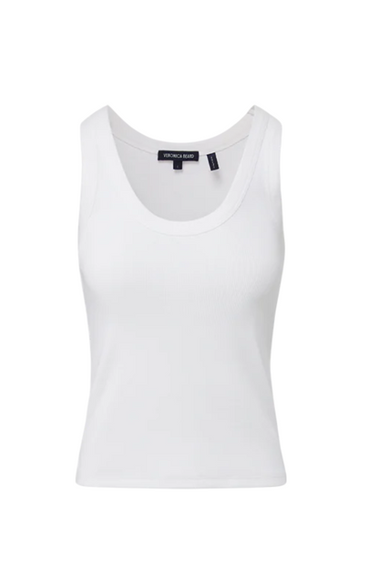 Birke Scoopneck Tank Top in White