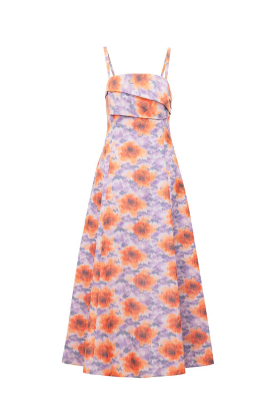 Meredith Dress in Orchid Apricot Multi