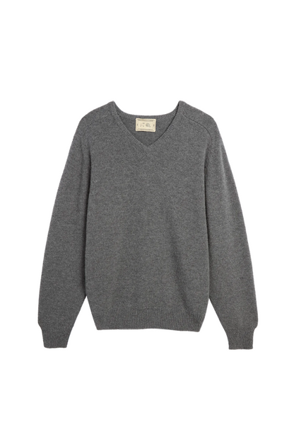 Jovie Cashmere Sweater in Dark Heather Grey